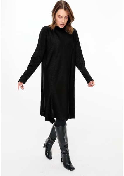 Simli Triko Panço-SİYAH