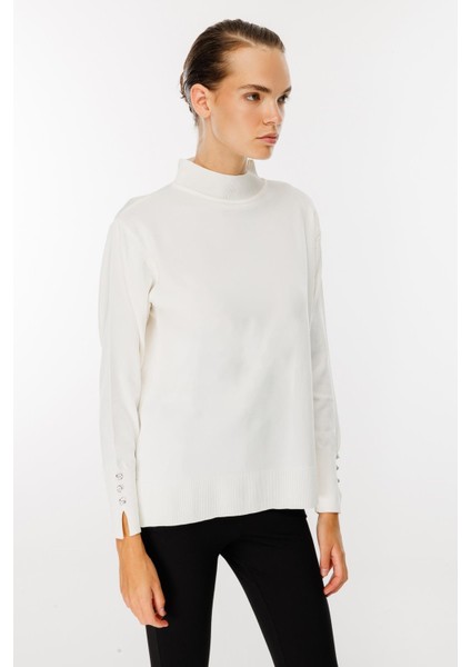 Yarım Balıkçı Basic Triko Kazak-TAŞ