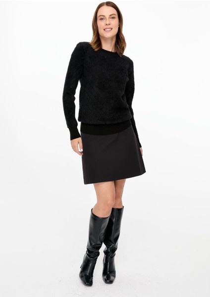 Verev Desenli Triko Kazak-SİYAH fiyatları