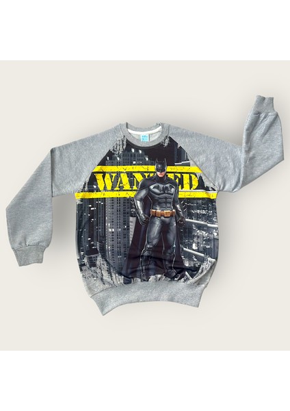 Batman Baskılı Erkek Çocuk Sweatshirt