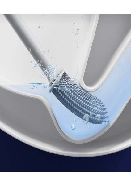 Silikon Tuvalet Fırçası | Bükülebilir Pratik Silikon Wc Klozet Fırçası Banyo Seti