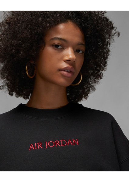 Air Jordan Wordmark Women's Cotton Crew Kadın Oversize Bol Kalıp Pamuklu Sweatshirt DV6469