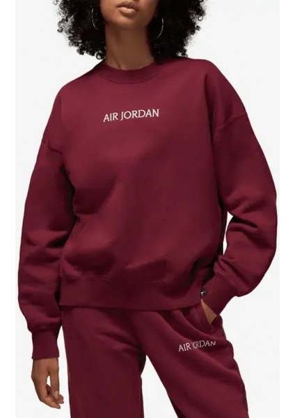 Air Jordan Wordmark Women's Cotton Crew Kadın Oversize Bol Kalıp Pamuklu Sweatshirt DV6469