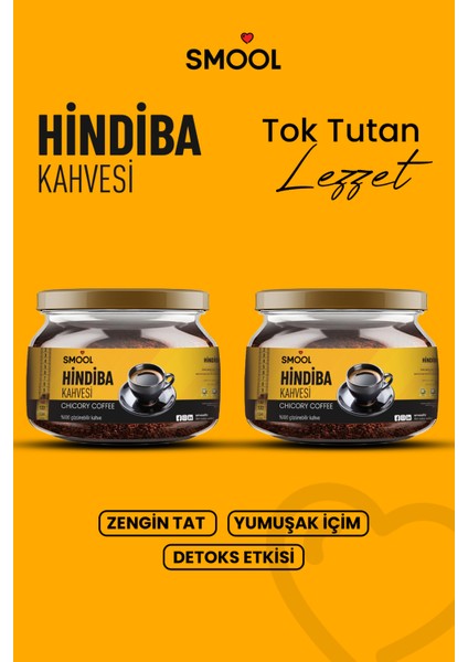 2 Adet Hindiba Kahvesi 2 Aylık (120 Kullanım) Net 2x150gr