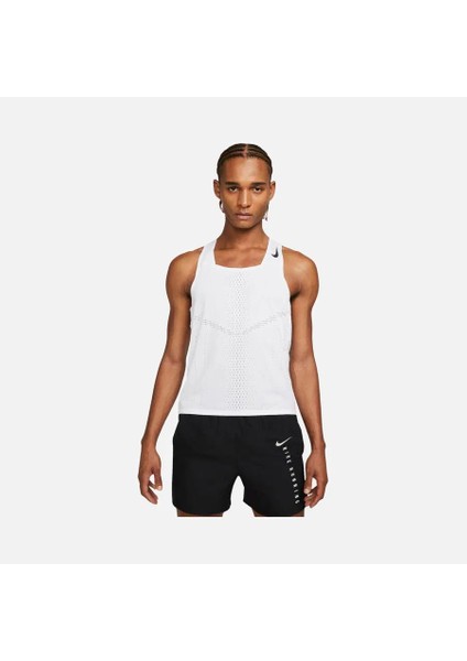 Dri-Fıt Adv Aeroswift Men's Running Athlete Erkek Beyaz Slim Fit Yarış Koşu Atleti DM4624