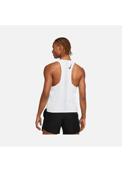 Dri-Fıt Adv Aeroswift Men's Running Athlete Erkek Beyaz Slim Fit Yarış Koşu Atleti DM4624