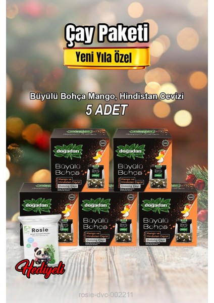 Büyülü Bohça Oolong Çayı Mango, Hindistan Cevizi x 5 ve Rosıe Pamuk