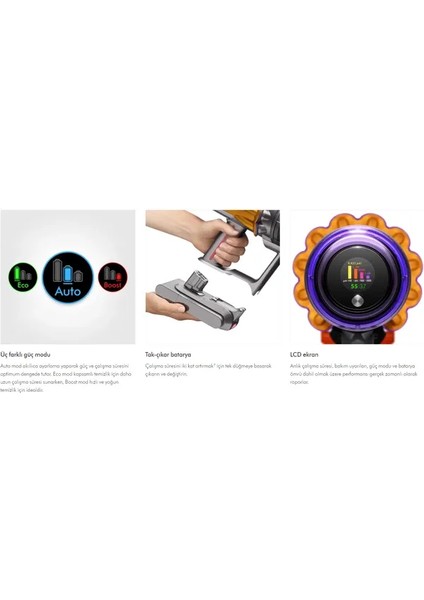Dyson V15S Detect Submarine Islak ve Kuru Hepa Filtreli Dikey Şarjlı Kablosuz Süpürge
