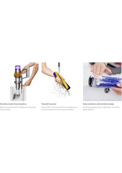Dyson V15S Detect Submarine Islak ve Kuru Hepa Filtreli Dikey Şarjlı Kablosuz Süpürge