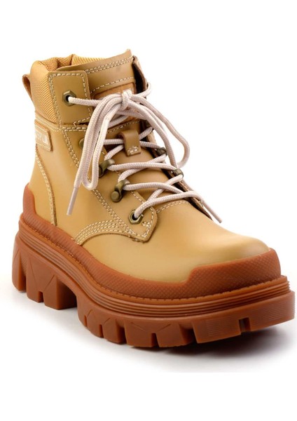 Tan Hakiki Deri Kadın Bot & Bootie CAT0111122103 modelleri