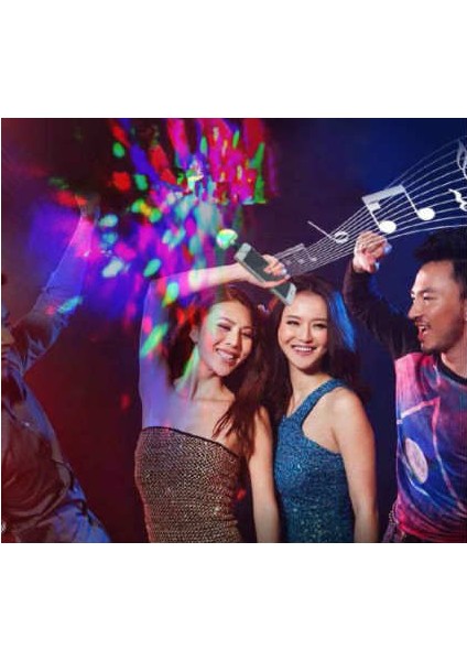 4W USB Müzik Ritimli Ledli Sihirli Disko Topu Mikro USB Otg Adaptörü