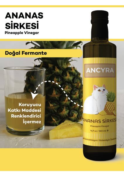 Ananas Sirkesi Doğal Fermante 500 ml