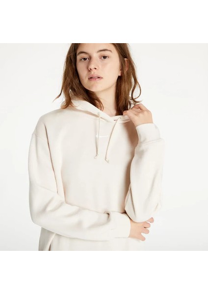 Sportswear Essential Oversize Kapüşonlu Kadın Krem Sweatshirt DJ7668-219