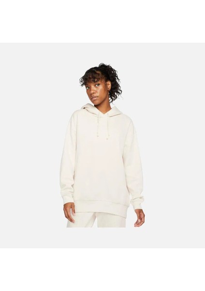 Sportswear Essential Oversize Kapüşonlu Kadın Krem Sweatshirt DJ7668-219 modelleri