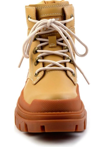 Tan Hakiki Deri Kadın Bot & Bootie CAT0111122103 fırsatları