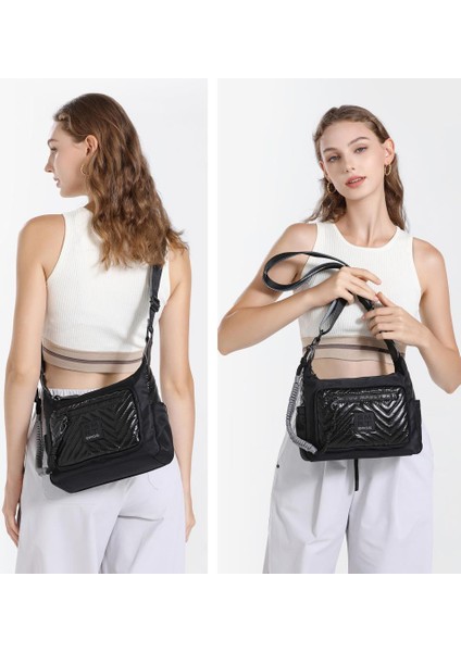 Parlak Kumaş Çapraz Askılı Kadın Postacı Çantası 3251 indirimleri