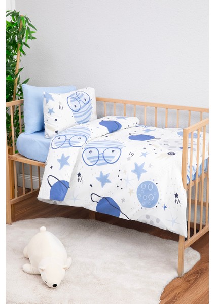 Astromini %100 Pamuk Bebek Nevresim Takımı - Mavi indirimleri