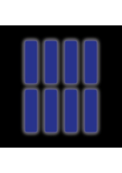 Mavi Reflective (Reflektif) Sticker Paketi 8'li Otomobil Motosiklet Reflektif Parlayan Sticker Etiket Modeli fiyatları