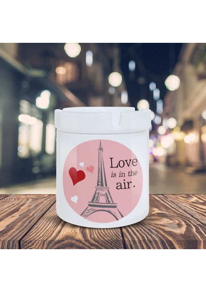 Love Yazılı Eyfel Kulesi Baskılı Küllük Kül Tablası -99610