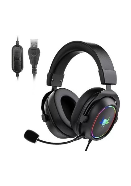 G4000 Mikrofonlu 7.1 Rgb Oyuncu Gaming Kulaklık Siyah-Beyaz