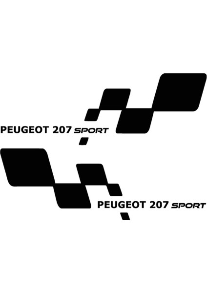 Peugeot 207 Sport Sticker - Peugeot 207 Sticker - Peugeot Sticker - Kapı Altı Sticker - Oto Sticker - Araba Sticker