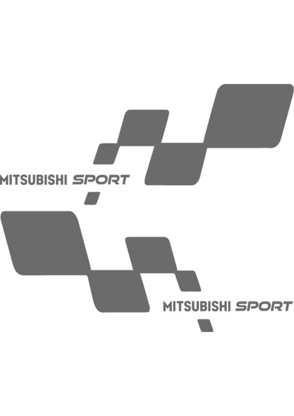 Mitsubishi Sport Sticker - Mitsubishi Sticker - Kapı Altı Sticker - Oto Sticker - Araba Sticker