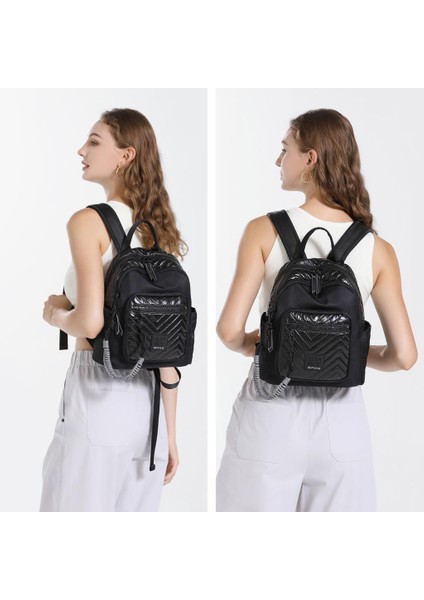 Parlak Kumaş Küçük Boy Askılı Kadın Sırt Çantası 3252 indirimleri