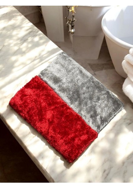 Lux Parlatma ve Cila Bezi 2’li Gri ve Kırmızı 40X40 cm - Velvet Shine