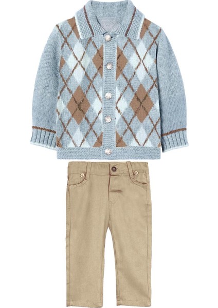 Brown Gentleman Triko Hırka ve Canvas Kot Takım fiyatları