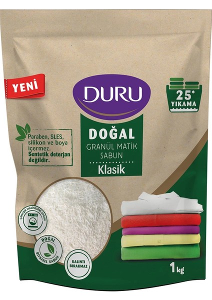 Doğal Granül Matik Sabun Tozu Klasik 5kg (5pk*1) (125 Yıkama)