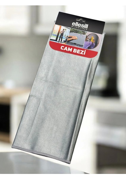 Germany Mikrofiber Cam Bezi 40X40 Gri - Crystalclear