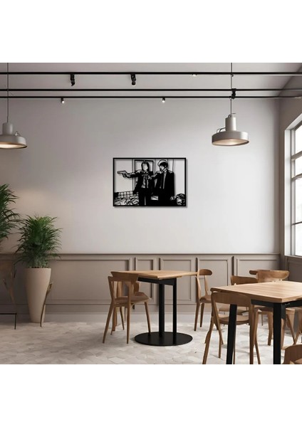 Lazer Kesim Metal Duvar Dekoru Pulp Fiction 1 Metal Duvar Tablosu Pop Art