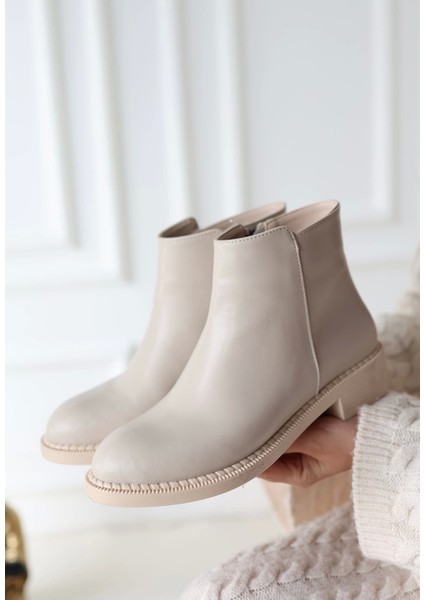 Moed Bej Cilt Topuklu Bot fiyatları