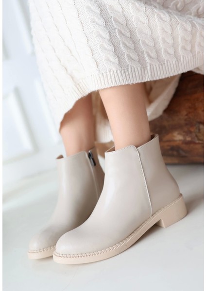 Moed Bej Cilt Topuklu Bot modelleri