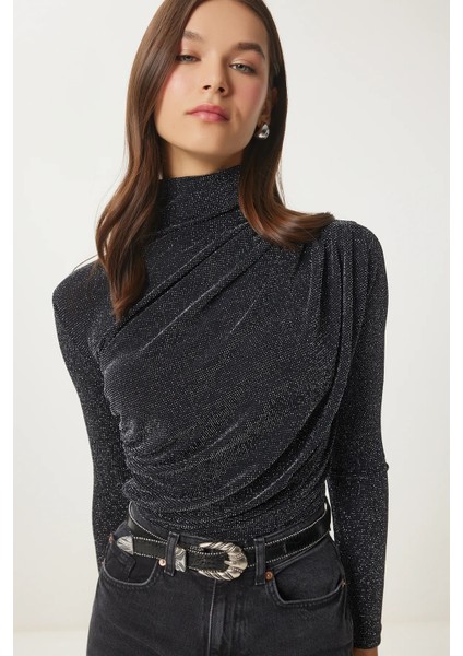 Kadın Dik Yaka Büzgülü Bluz fırsatları