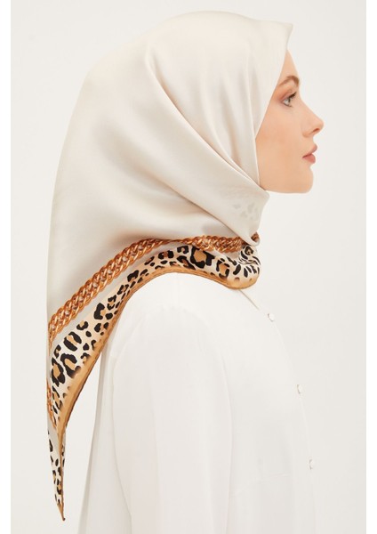 Dj Saf Ipek Eşarp 8912D (S) (Nostalji Sura) Krem - 8912-03 modelleri