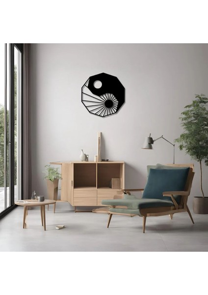 Modern Metal Duvar Sanatı Ying Yang Metal Duvar Tablosu Mandala