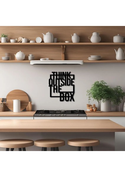 Metal Dekor Think Outside Metal Duvar Tablosu Imza