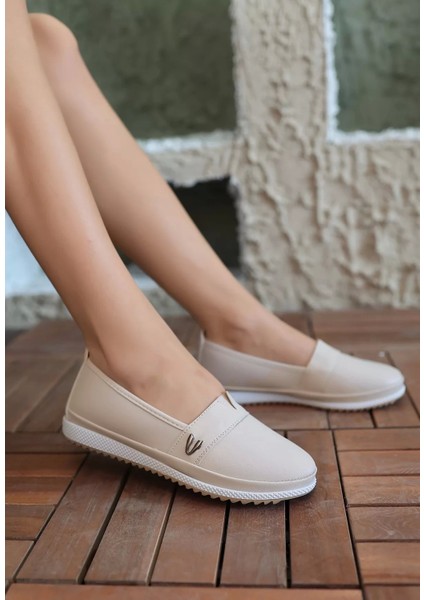 Gtay Bej Cilt Babet Ayakkabı modelleri