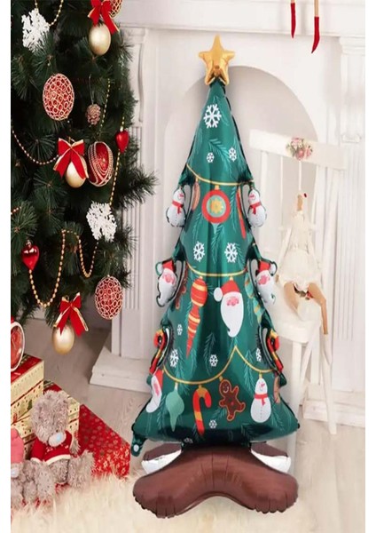 Kikajoy Yılbaşı Folyo Balon Ayaklı Çam Ağaçı 2006741-2 Ybs