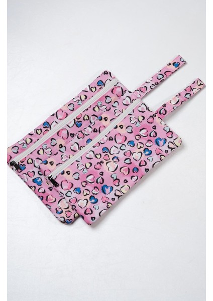 Islak/kuru Kirli Temiz Kıyafet, Mayo, Bebek Çamaşır Çantası - Sıvı Geçirmez Kalpli fırsatları