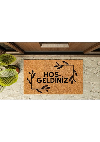 Kapı Önü Paspası Özel Tasarım Koko Model Hoşgeldiniz Çerçeveli PK-1557 indirimleri