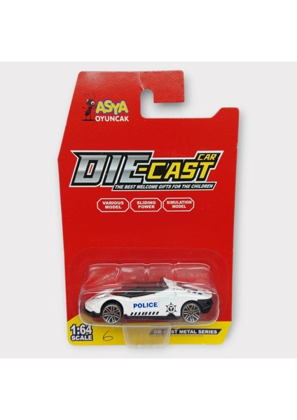 Metal Mini Polis Arabası 8 cm - Polis - 6 fırsatları
