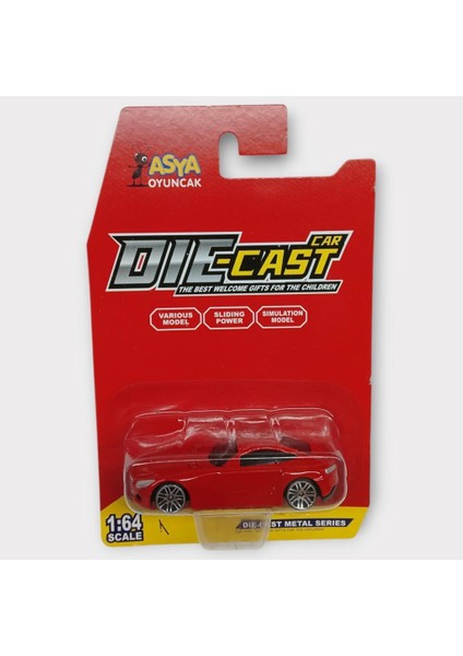 Metal Mini Arabalar 8 cm - Kırmızı - 1 fırsatları
