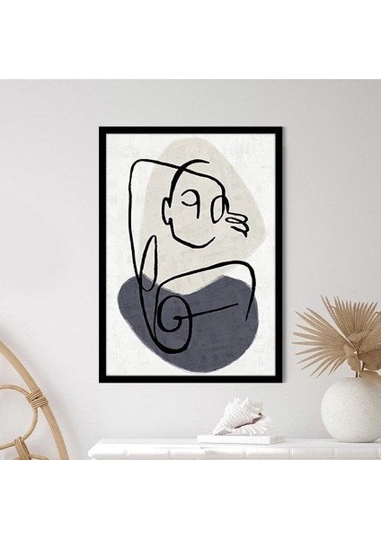 Çizgisel Yüz 3 Çerçeve ve Poster - C1206