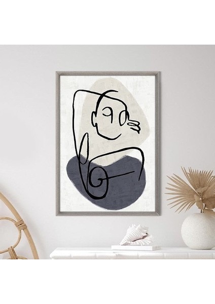 Çizgisel Yüz 3 Çerçeve ve Poster - C1206 fırsatları