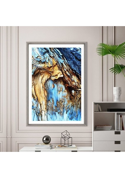 Gold & Mavi Doku 2 Çerçeve ve Poster - G1022 modelleri