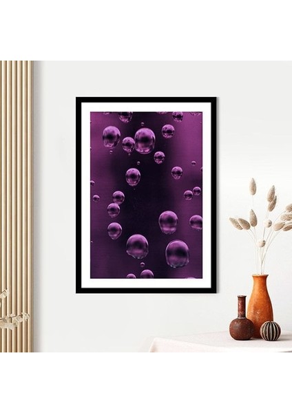 Mor Baloncuklar Çerçeve ve Poster - B1134