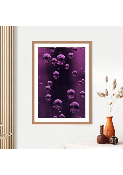 Mor Baloncuklar Çerçeve ve Poster - B1134