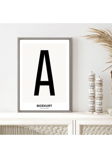 Kişiye Özel Harf 8 Çerçeve ve Poster - HRF1009